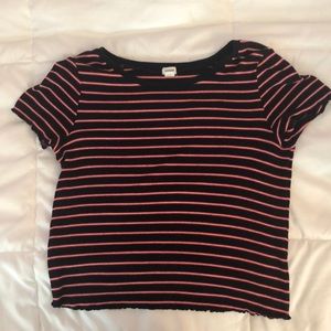 Cropped striped shirt